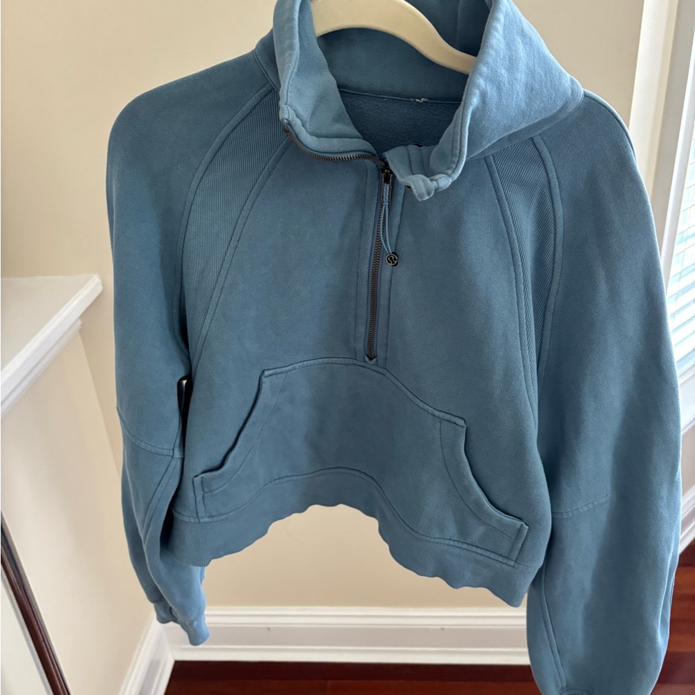 Lululemon Athletica Scuba Half-Zip Sweatshirt Dusty Blue